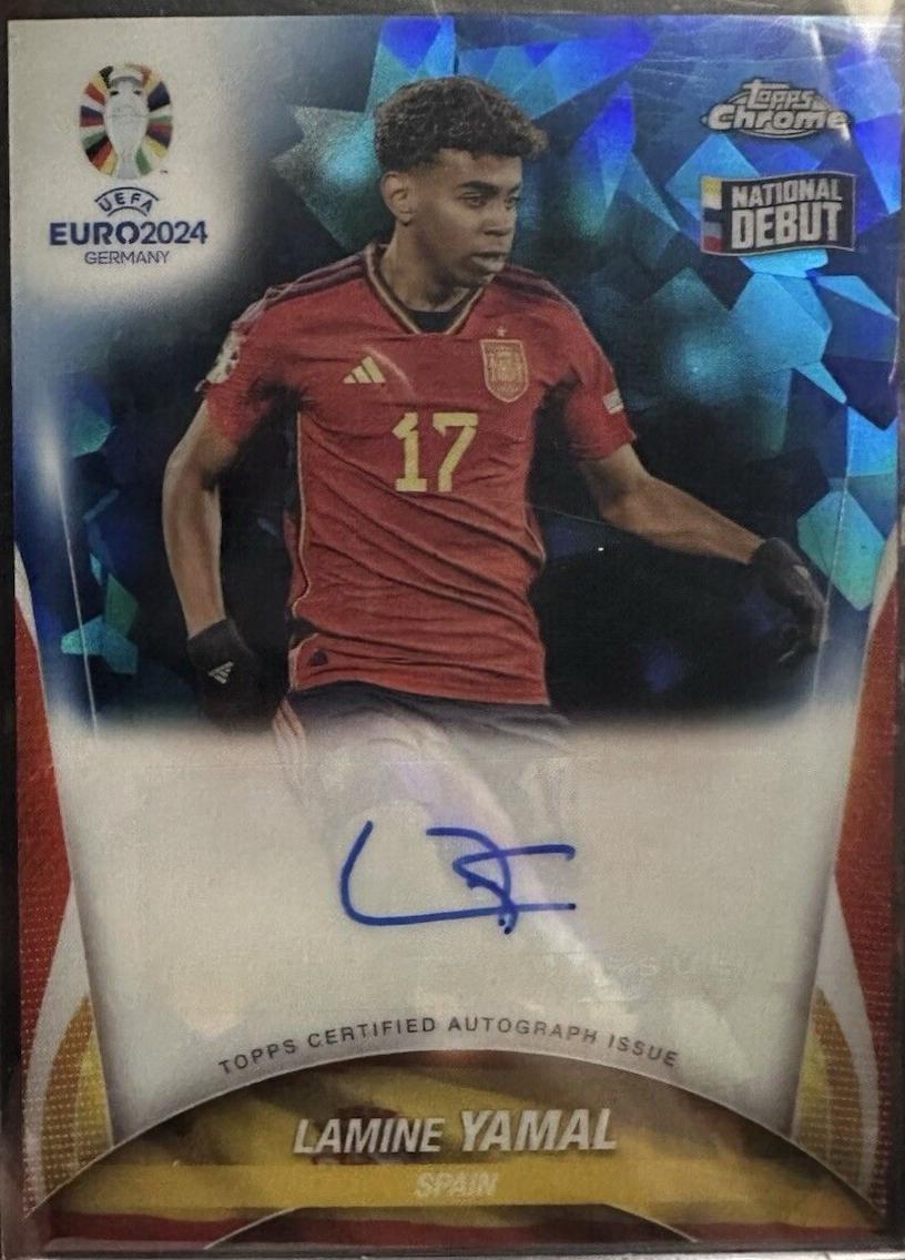 Lamine Yamal - Chrome Sapphire UEFA Euro Autograph #CA-LY