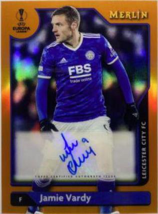 Jamie Vardy - Merlin Chrome UEFA Autographs #A-JV