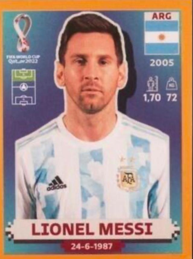 Lionel Messi - World Cup Qatar Stickers #ARG20
