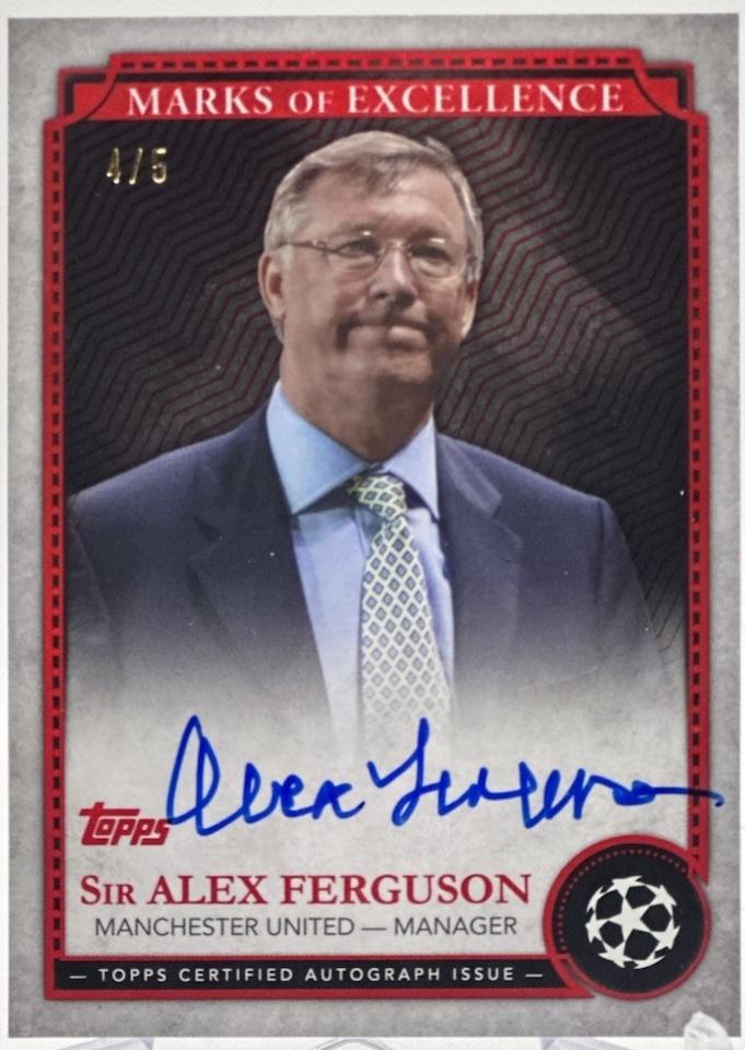 Sir Alex Ferguson - Chrome UEFA Marks of Excellence Autograph #EX-AF1