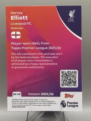 Harvey Elliott - Premier League Relic #RE-HE