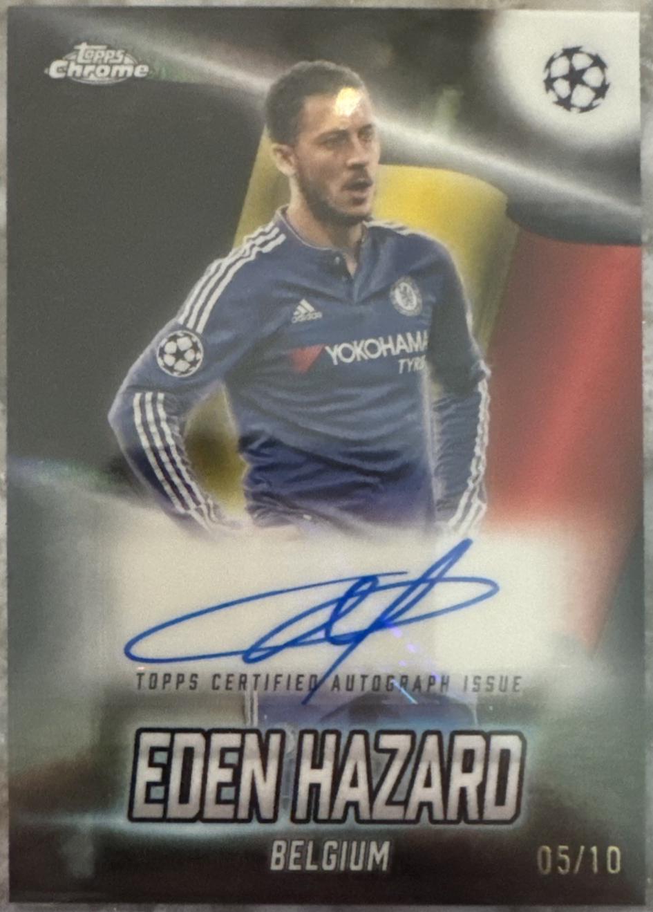 Eden Hazard - Chrome UEFA Global Attractions Autograph #GLA-EH