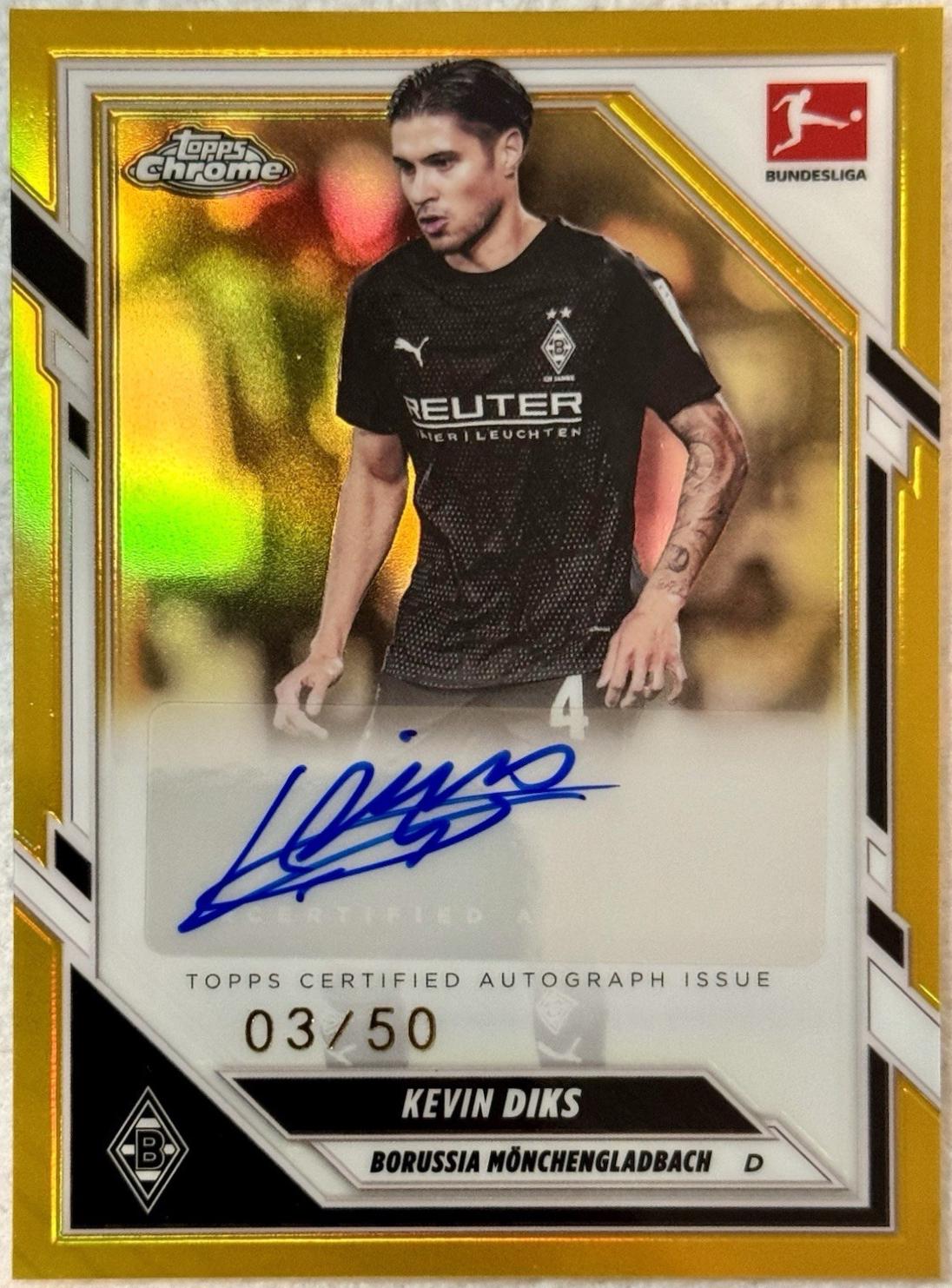Kevin Diks - Chrome Bundesliga Autograph #BA-KDI