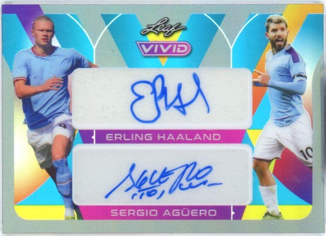 Erling Haaland , Sergio Aguero - Vivid Dual Autographs #DA-31