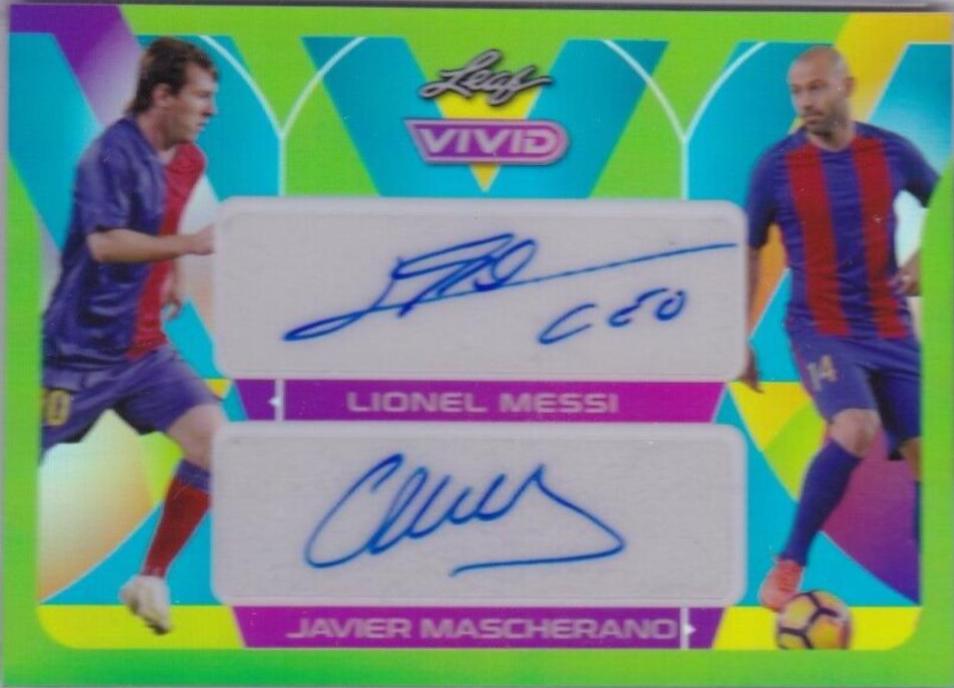 Lionel Messi , Javier Mascherano - Vivid Dual Autographs #DA-51