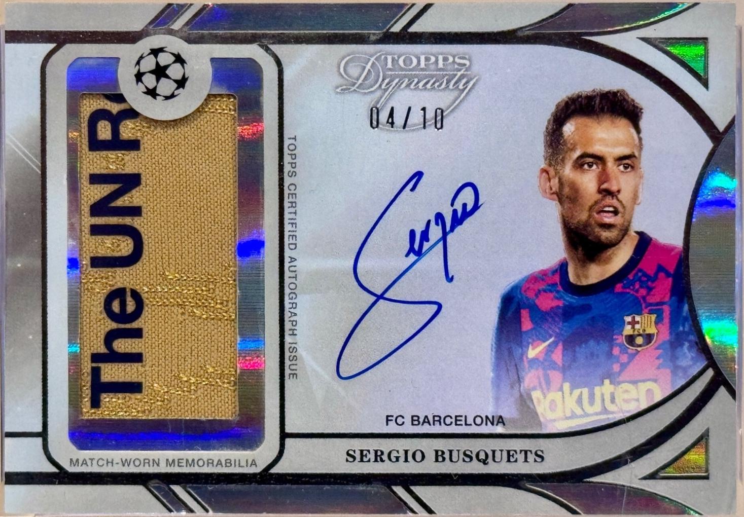 Sergio Busquets - Dynasty UEFA Autograph Patch #APL-SB4