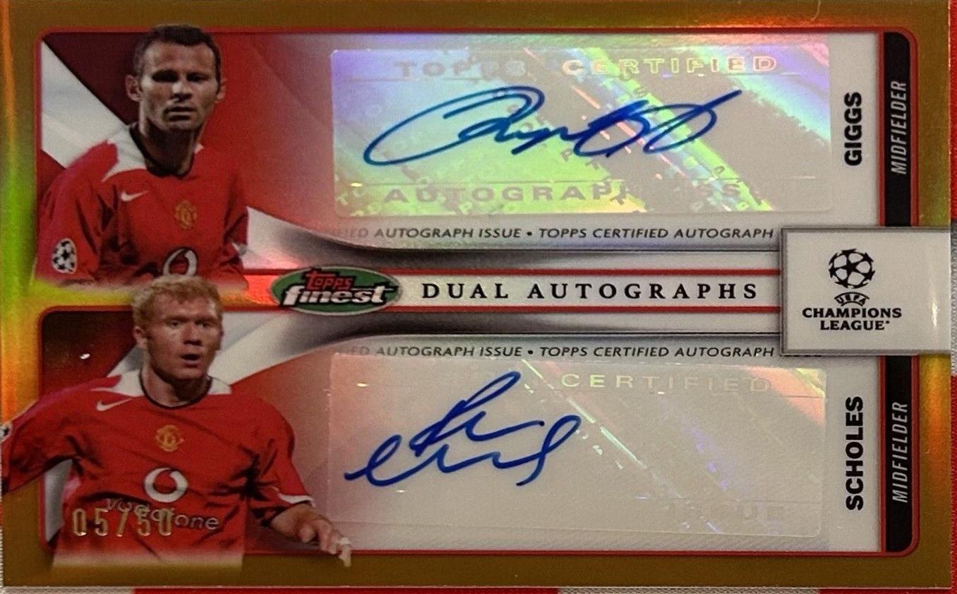 Ryan Giggs Paul Scholes - Finest UEFA Club Dual Autograph #FDA-GS