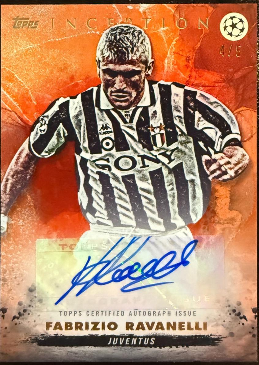Fabrizio Ravanelli - Inception UEFA Short Print Autograph #