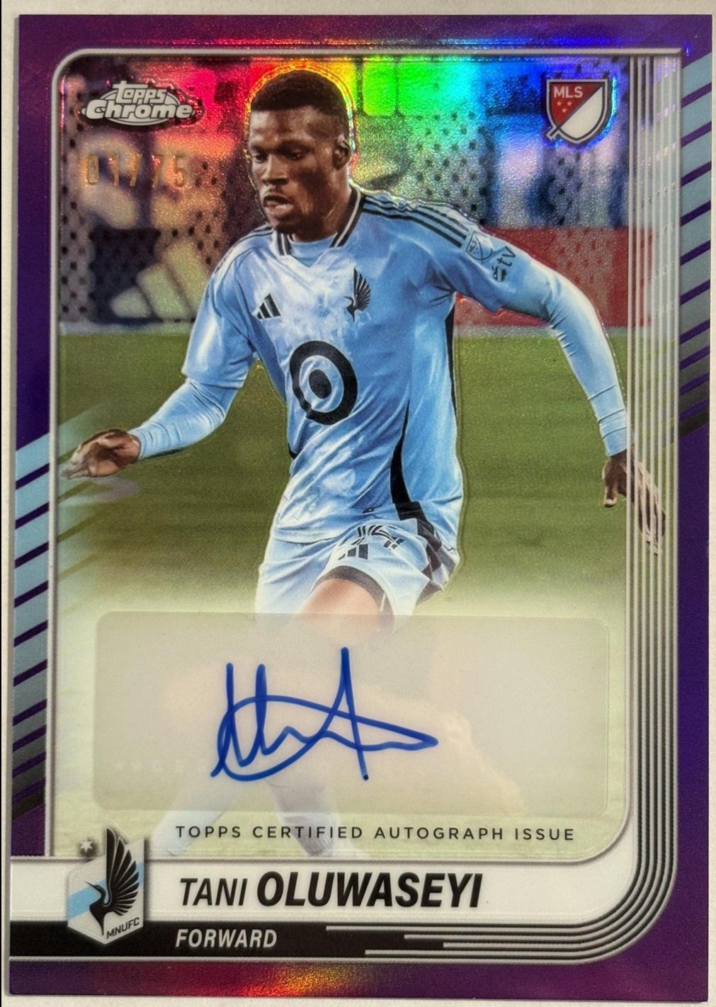 Tani Oluwaseyi - Chrome MLS Autograph #CA-OL