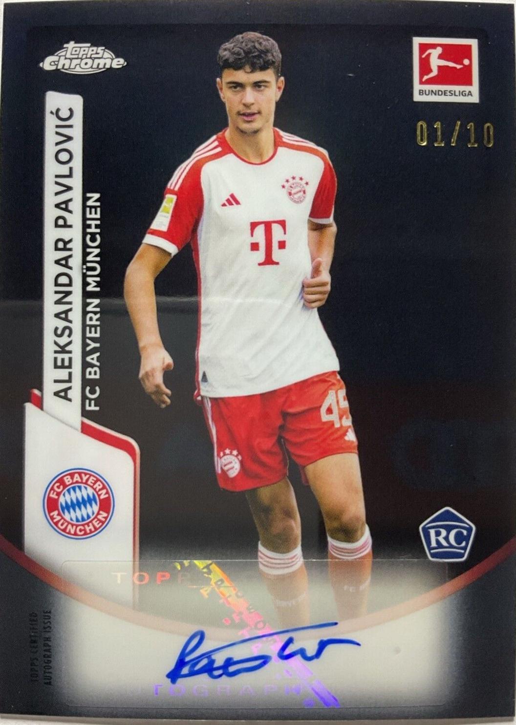 Aleksandar Pavlovic - Chrome Bundesliga Autograph #BCA-APA