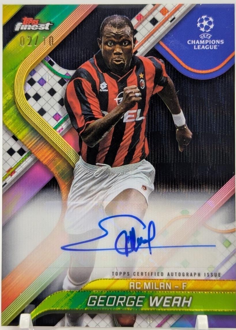 George Weah - Finest UEFA Autograph #BA-GW