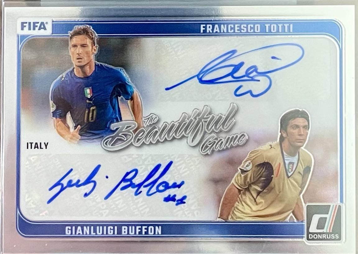Francesco Totti / Gianluigi Buffon - Donruss Beautiful Game Dual Autograph #BD-I