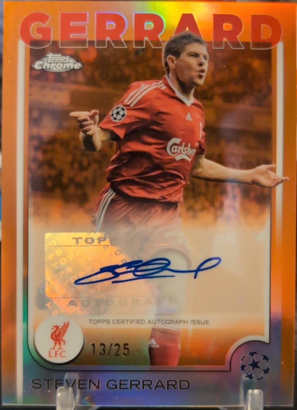Steven Gerrard - Chrome UEFA Autograph #CA-SG