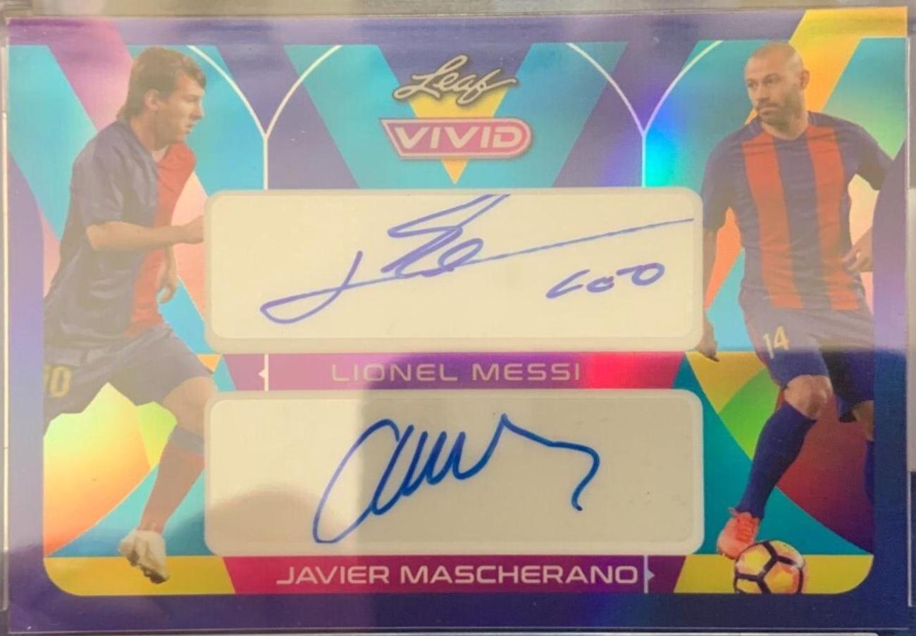 Lionel Messi , Javier Mascherano - Vivid Dual Autographs #DA-51