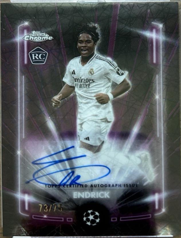 Endrick - Chrome UEFA Black Lazer Autograph #BLA-E