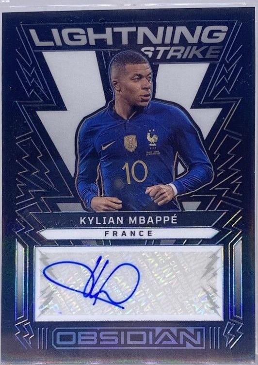 Kylian Mbappe - Obsidian Lightning Strike Autographs #LS-KM