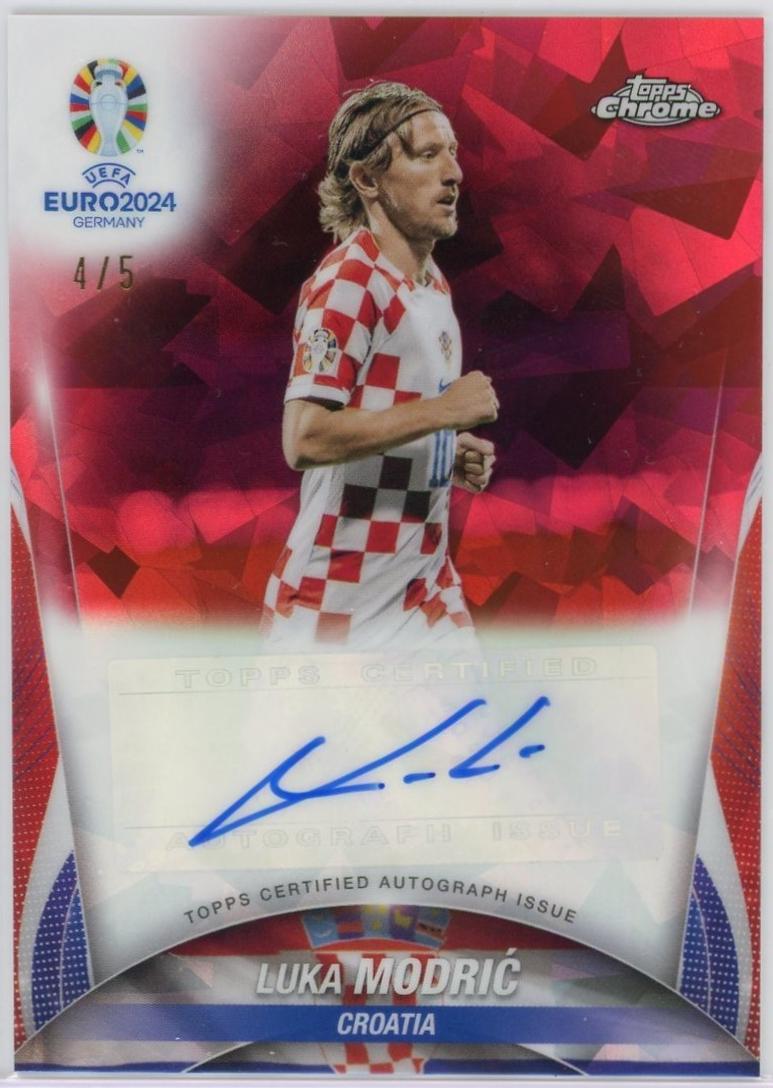 Luka Modric - Chrome Sapphire UEFA Euro Autograph #CA-MO