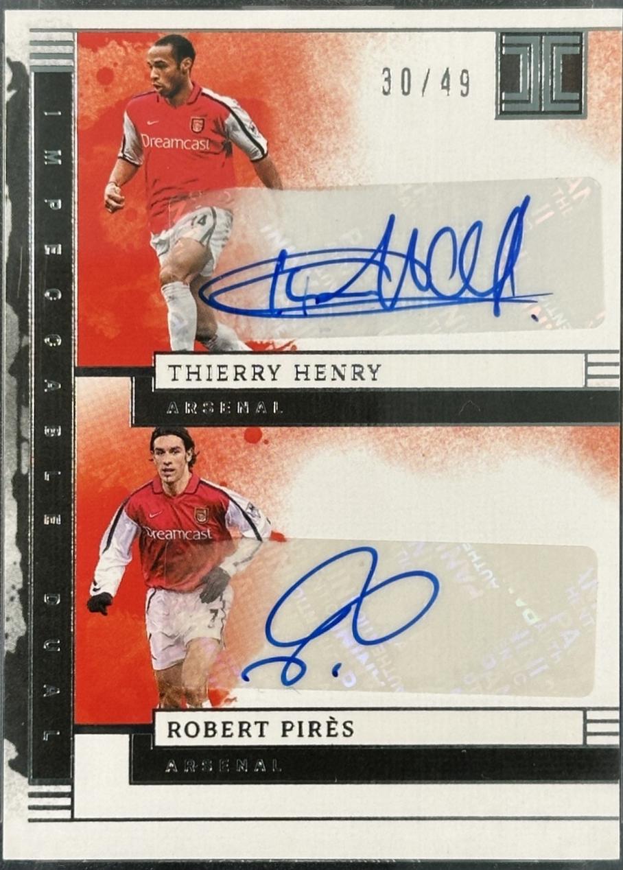 Thierry Henry / Robert Pires - Impeccable Premier League Dual Autograph #5
