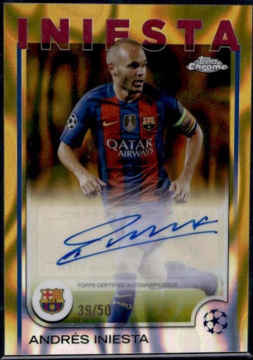 Andres Iniesta - Chrome UEFA Autograph #CA-AI
