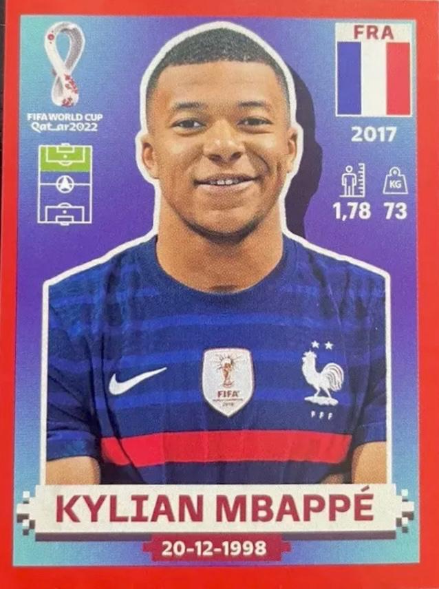 Kylian Mbappe - World Cup Qatar Stickers #FRA19