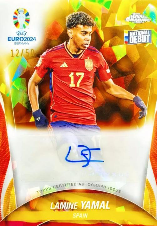 Lamine Yamal - Chrome Sapphire UEFA Euro Autograph #CA-LY