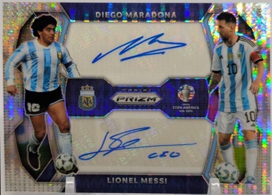 Diego Maradona / Lionel Messi - Prizm Copa America Dual Signatures #DS-DL