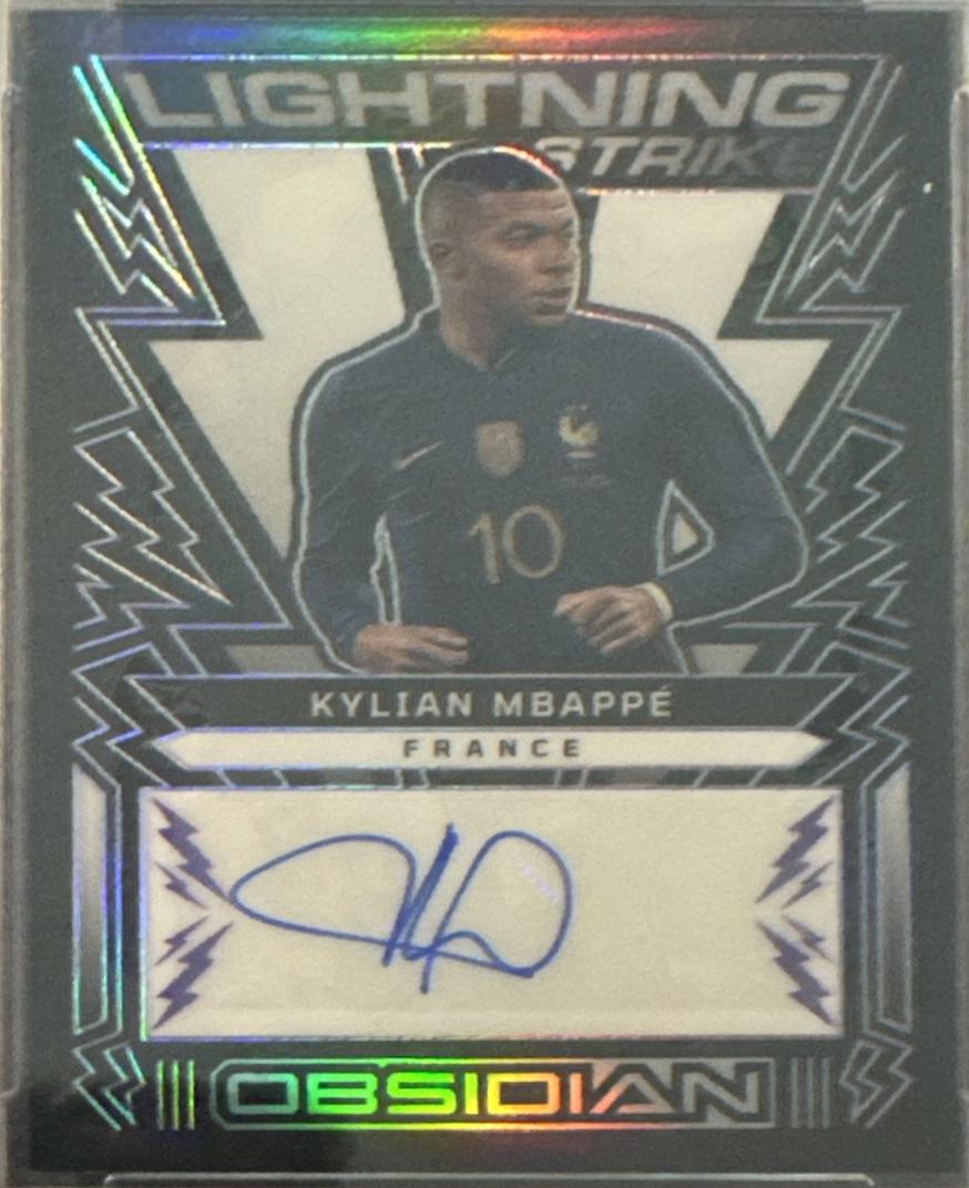Kylian Mbappe - Obsidian Lightning Strike Autographs #LS-KM