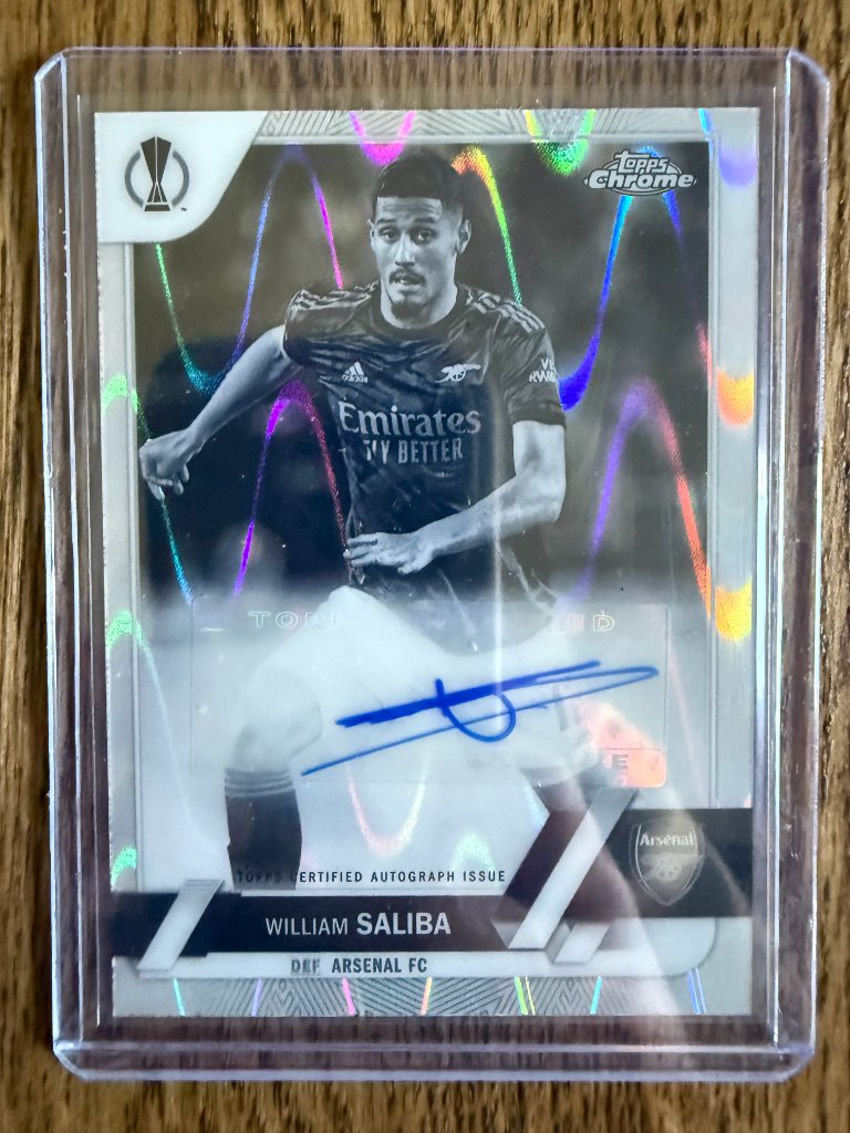 William Saliba - Chrome UEFA Club Competitions Autographs #CA-WS